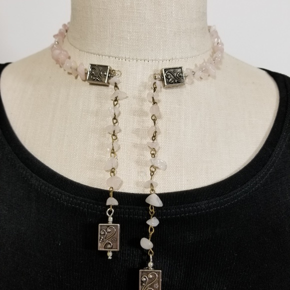 Tibetan Silver & Stone Choker Necklace Adjustable - Picture 3 of 6